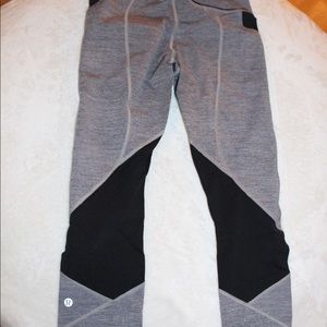 lululemon pace rival crop size 6 in gray
